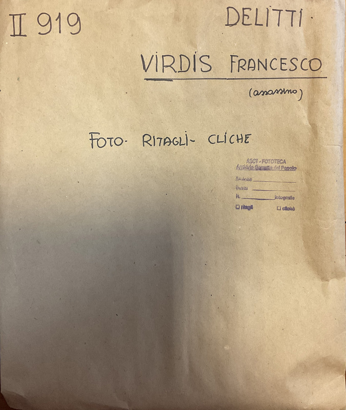 Busta Delitti Virdis Francesco (assassino) - Archivio fotografico Gazzetta del Popolo