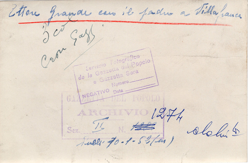 Ettore Grande con il padre a Villafranca