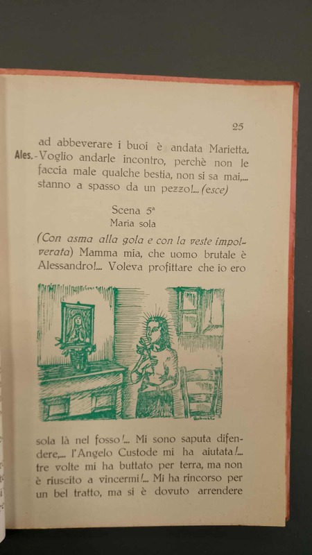 Maria Goretti sola medita sulle malie del suo seduttore