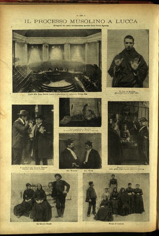 Scene e figure del processo Musolino a Lucca