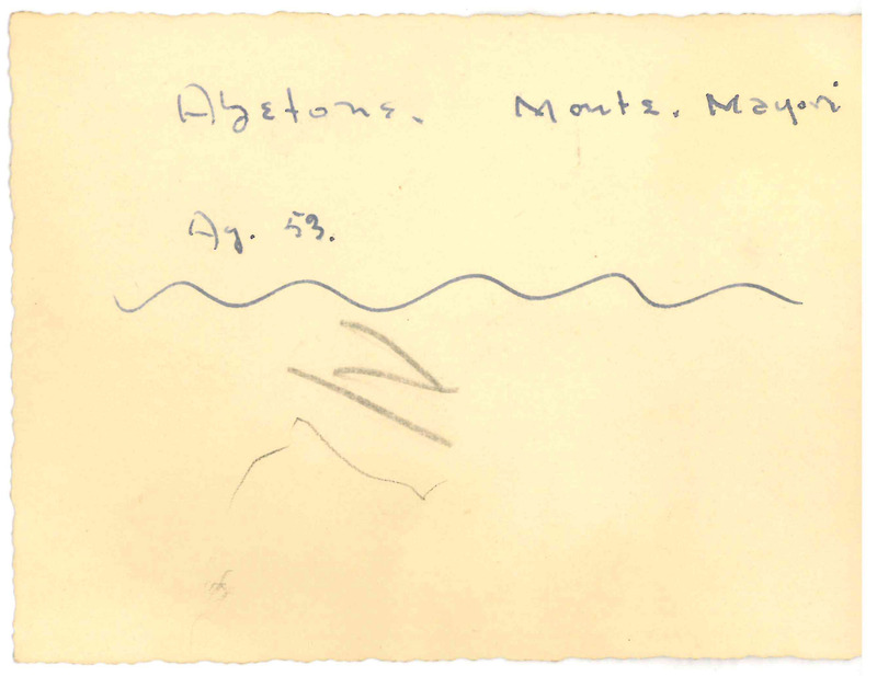 Abetone. Monte Mayori [sic] Ag. 53. 