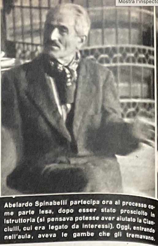 Abelardo Spinabelli al processo