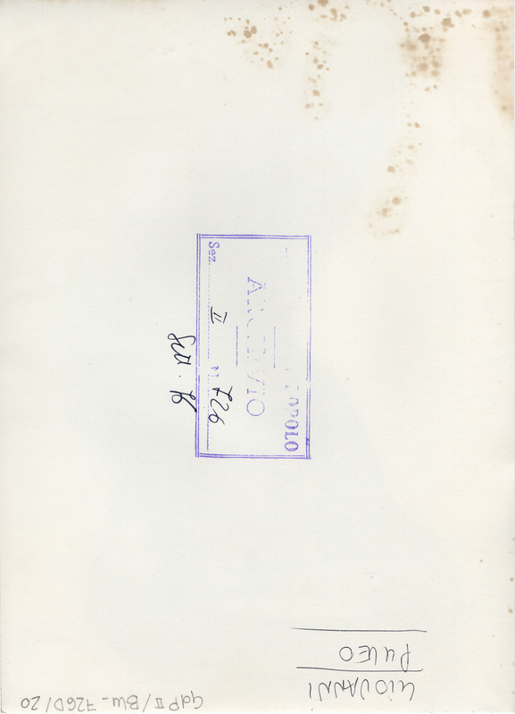 GIOVANNI PULEO
GDP II/blu_726D/20
Timbro: Gazzetta del Popolo ARCHIVIO Sez. II N. 726 Sett. 76