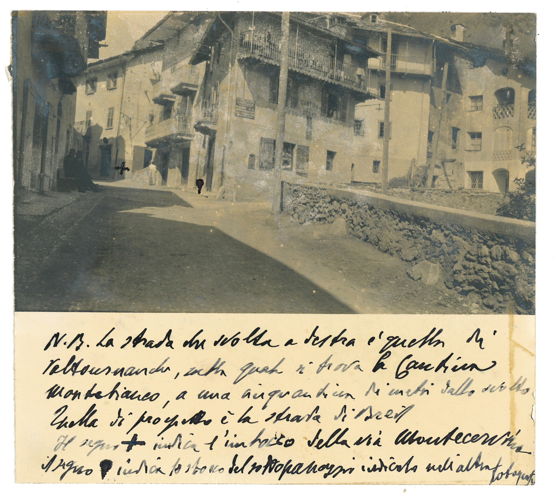 L'incrocio di strade, nei pressi della cantina Montebianco, dove si è svolto il delitto