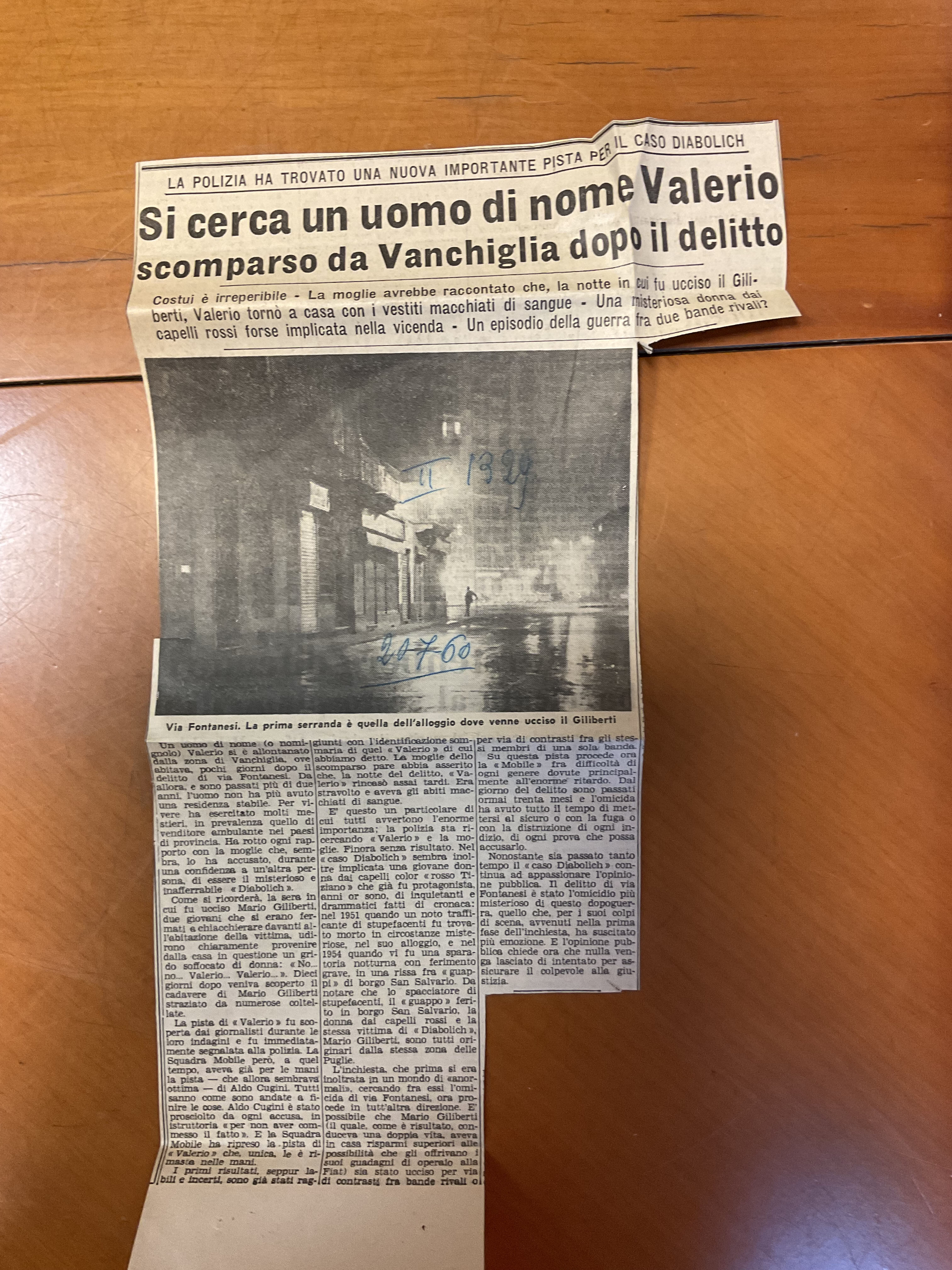 Si cerca un uomo di nome Valerio scomparso da Vanchiglia dopo il delitto