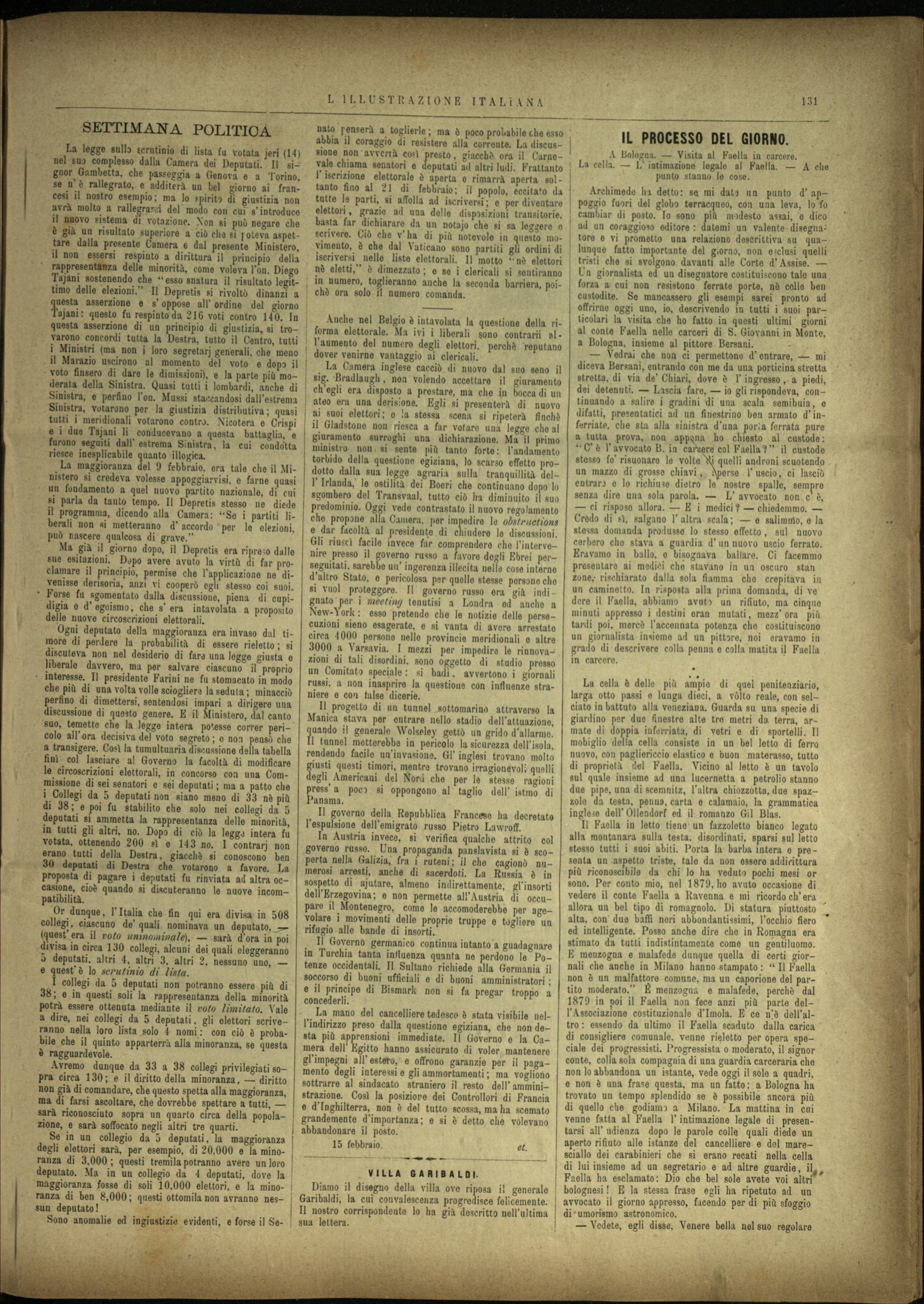 Immagini del conte Faella: un ritratto giovanile e due "schizzi dal vero" in detenzione