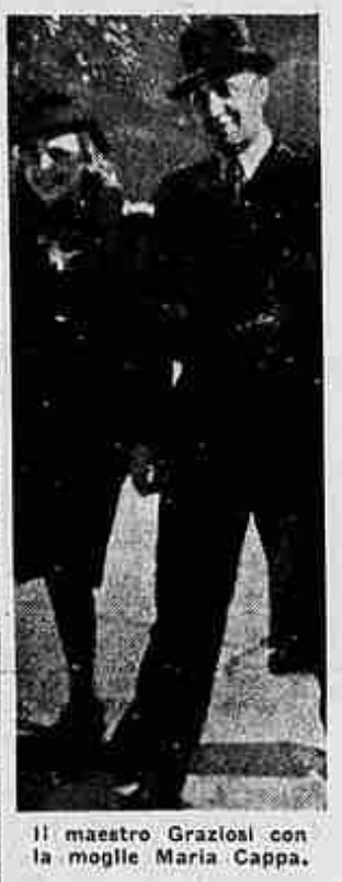 "Il maestro Graziosi con la moglie Maria Cappa"