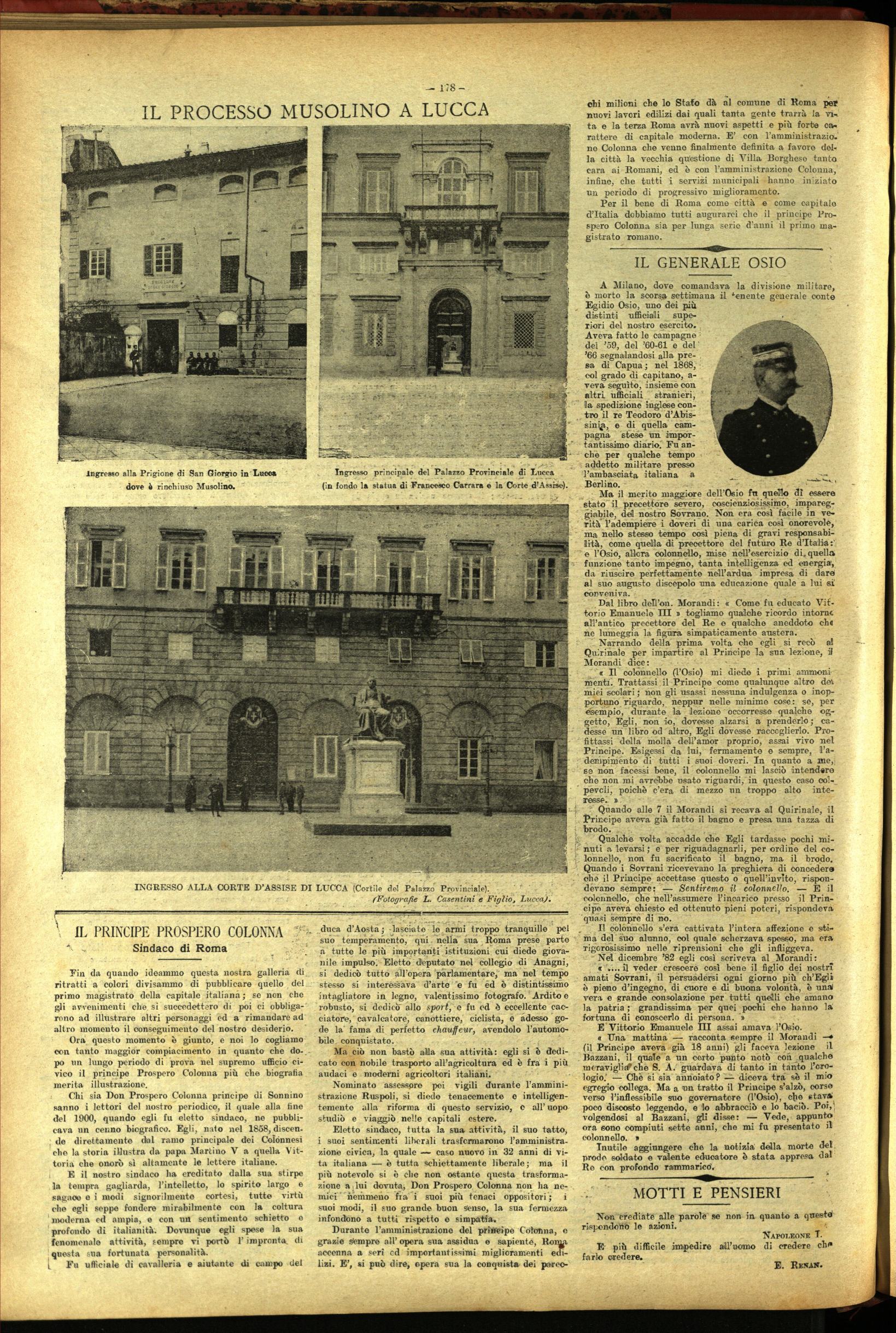 Le sedi del processo Musolino a Lucca alla vigilia dell'evento giudiziario