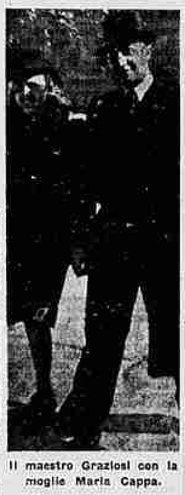 "Il maestro Graziosi con la moglie Maria Cappa"