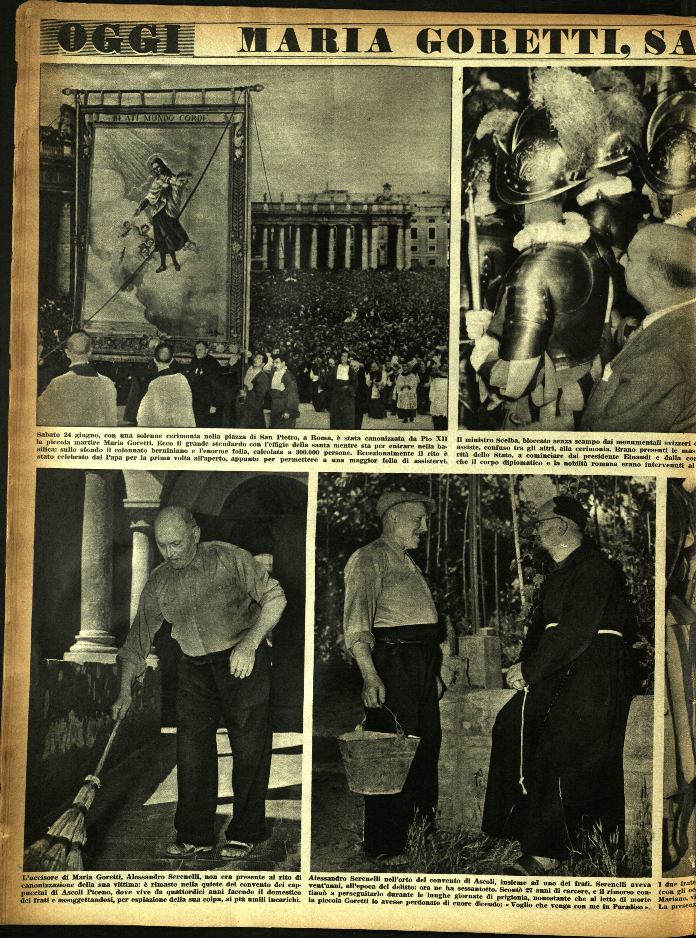 La canonizzazione di Maria Goretti: protagonisti e fedeli del culto della martire