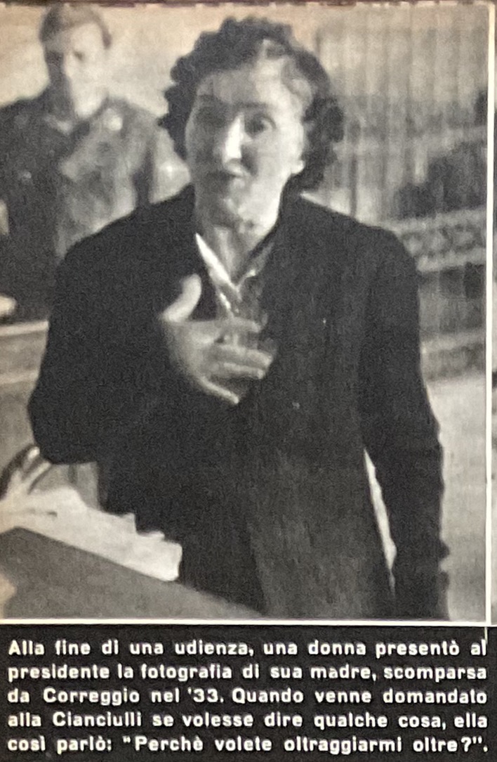 Leonarda Cianciulli durante il processo