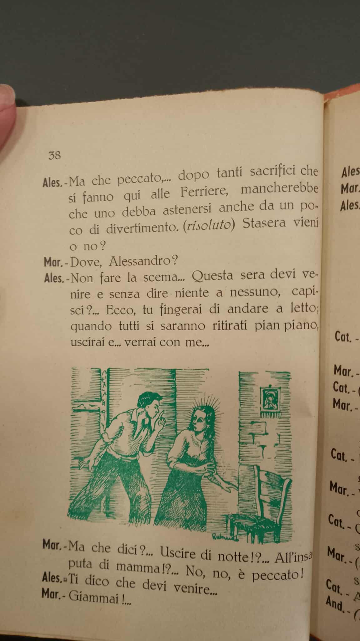 Alessandro Serenelli dichiara a Maria Goretti il proprio appetito sessuale