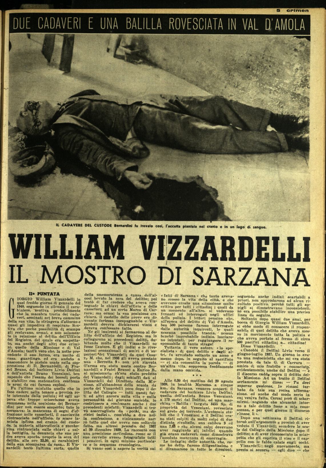 William Vizzardelli il mostro di Sarzana