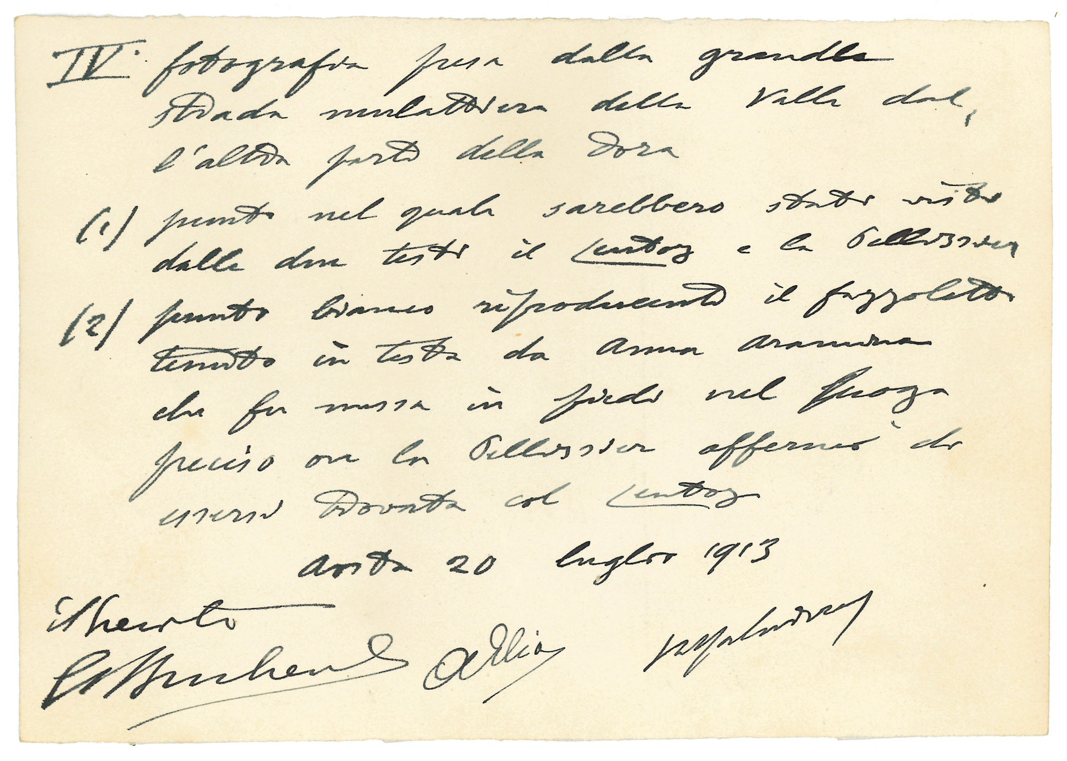 Ricostruzione del crimine secondo le testimonianze delle testi e della vittima