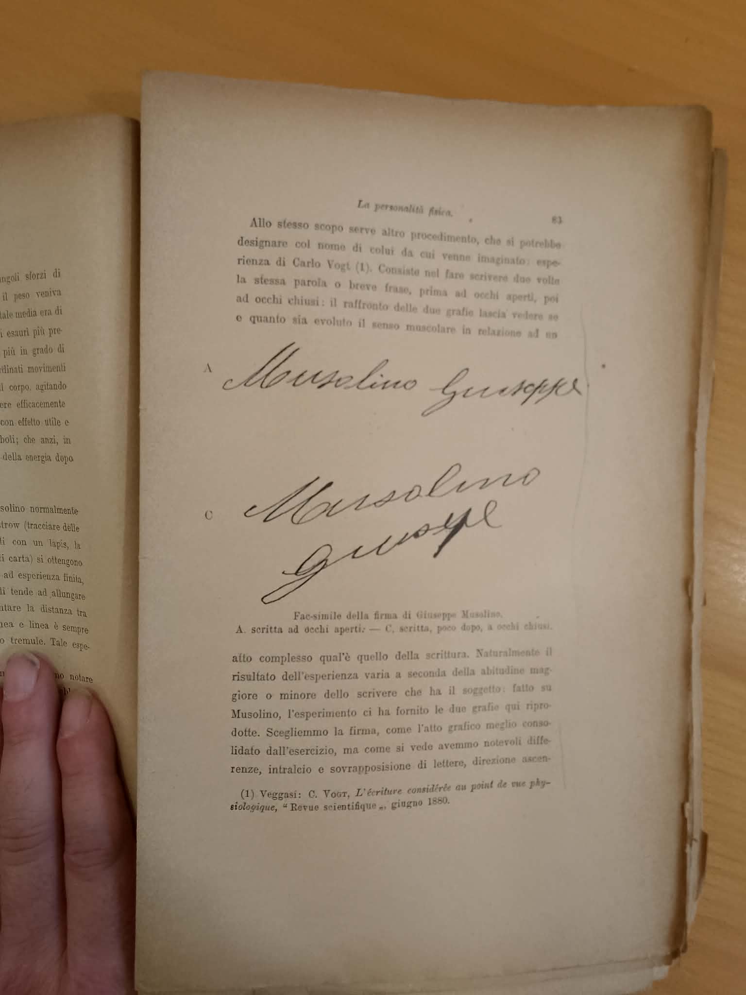 Facsimili della firma di Giuseppe Musolino