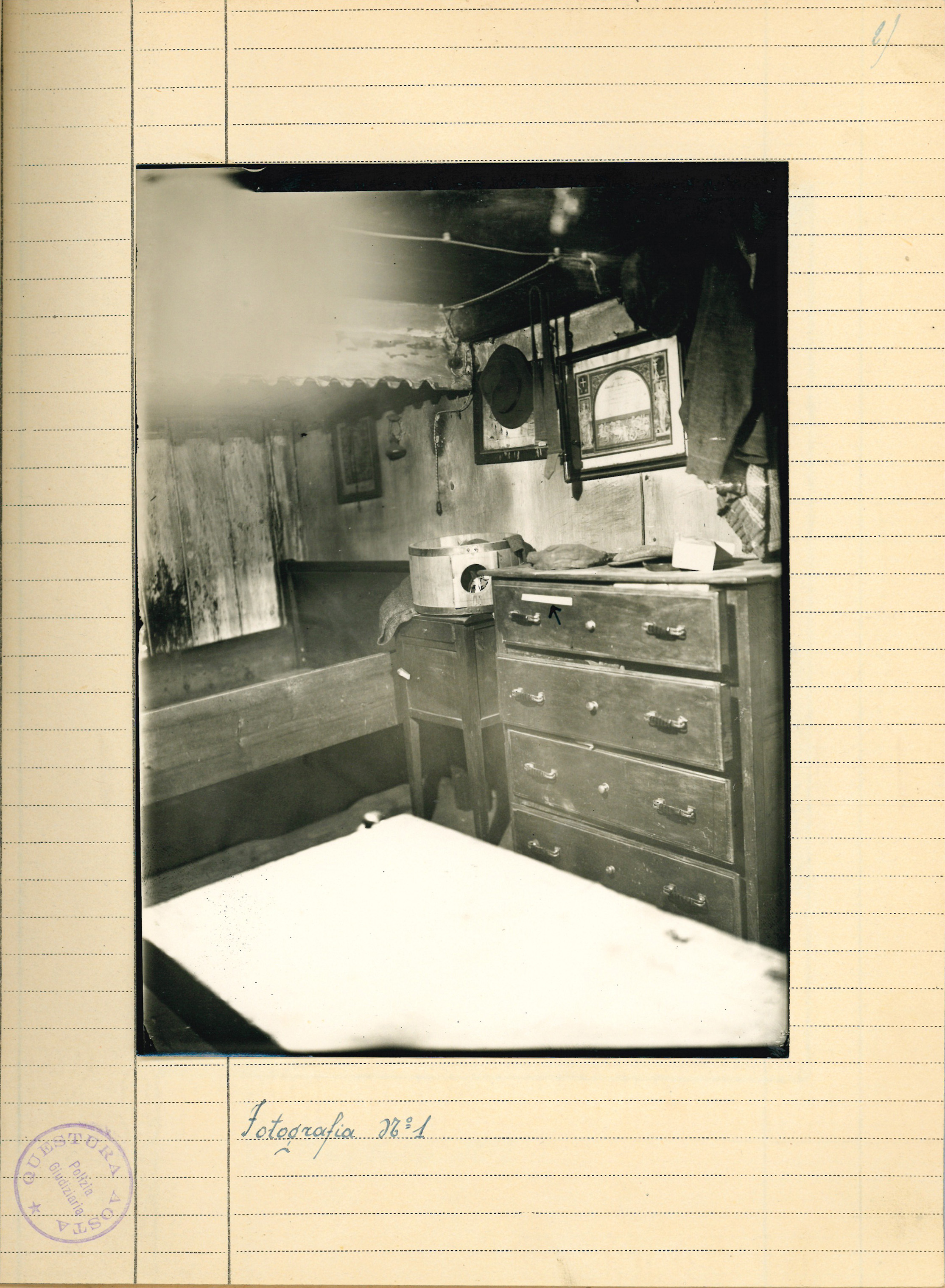 La stanza dove è stato rinvenuto il cadavere