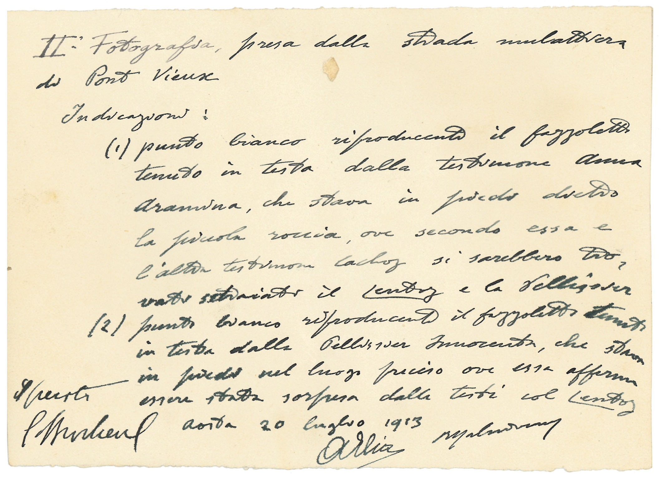 Ricostruzione del crimine secondo le testimonianze delle testi e della vittima