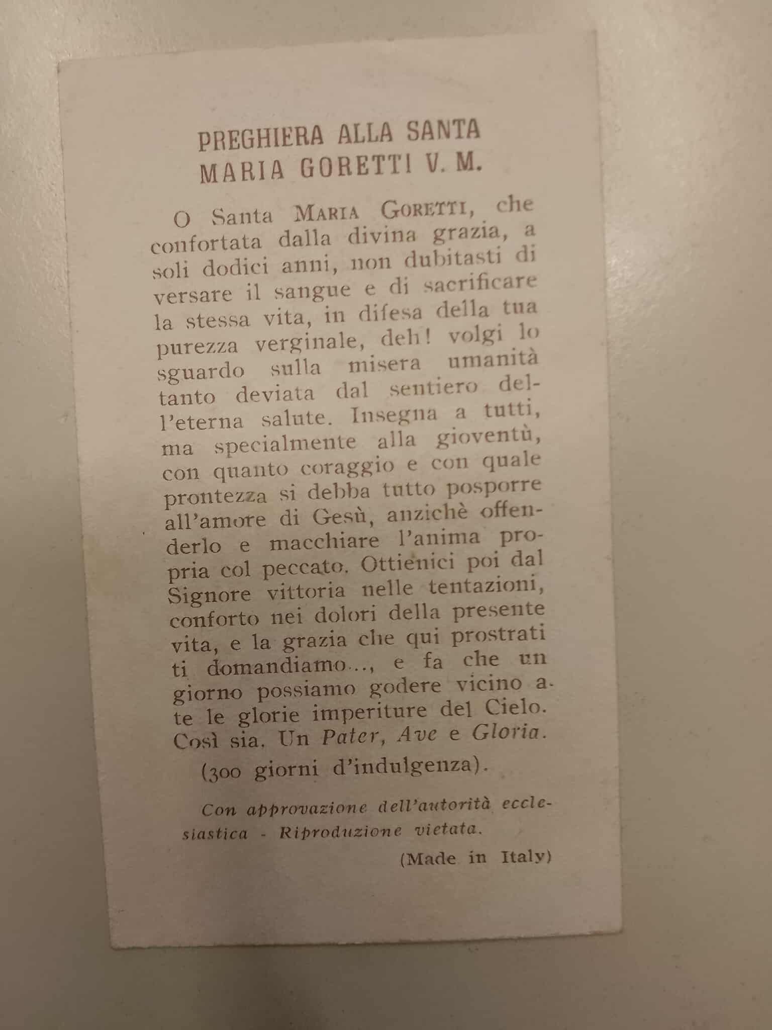 Santa Maria Goretti martire della purezza