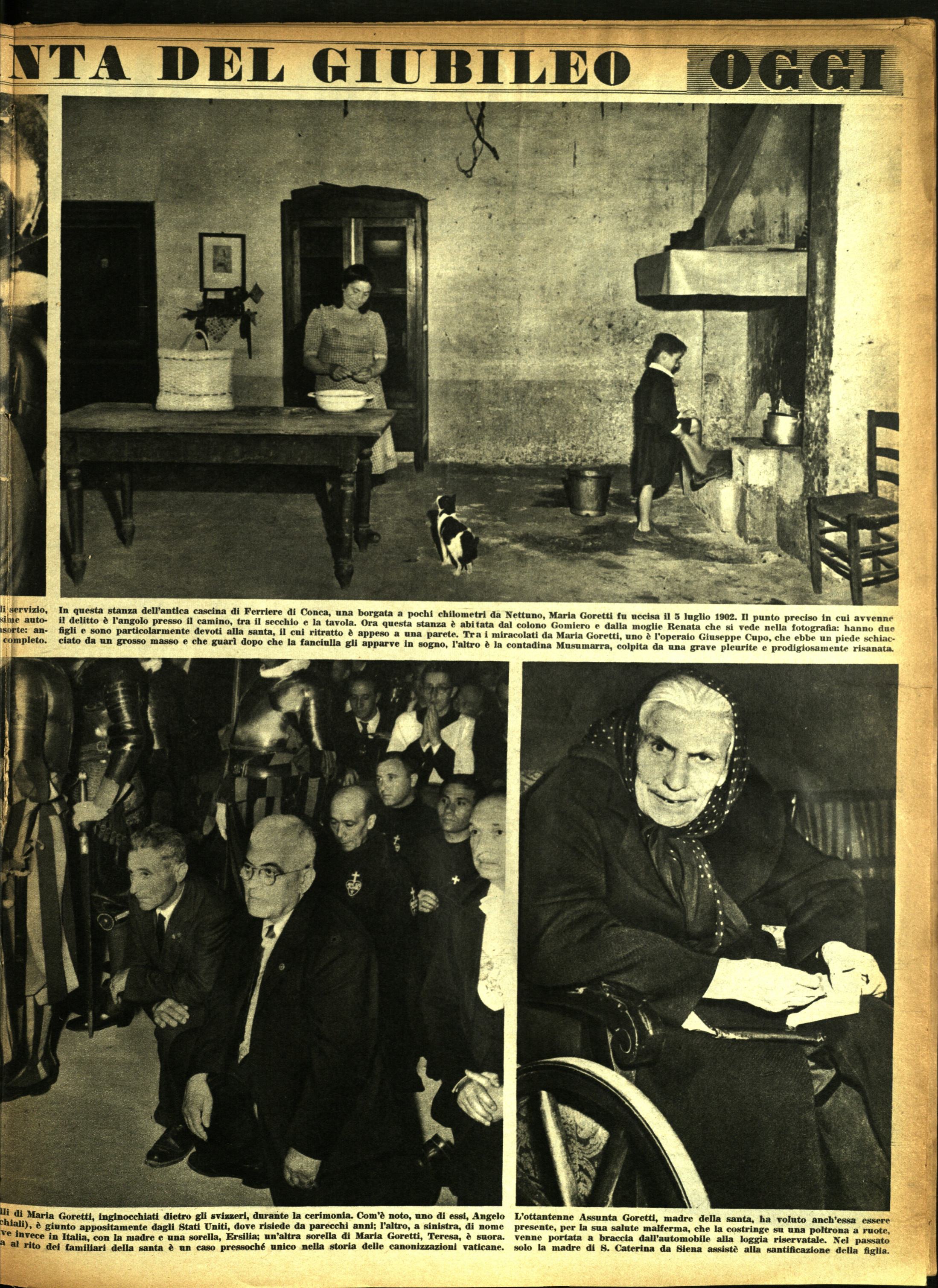 La canonizzazione di Maria Goretti: protagonisti e fedeli del culto della martire