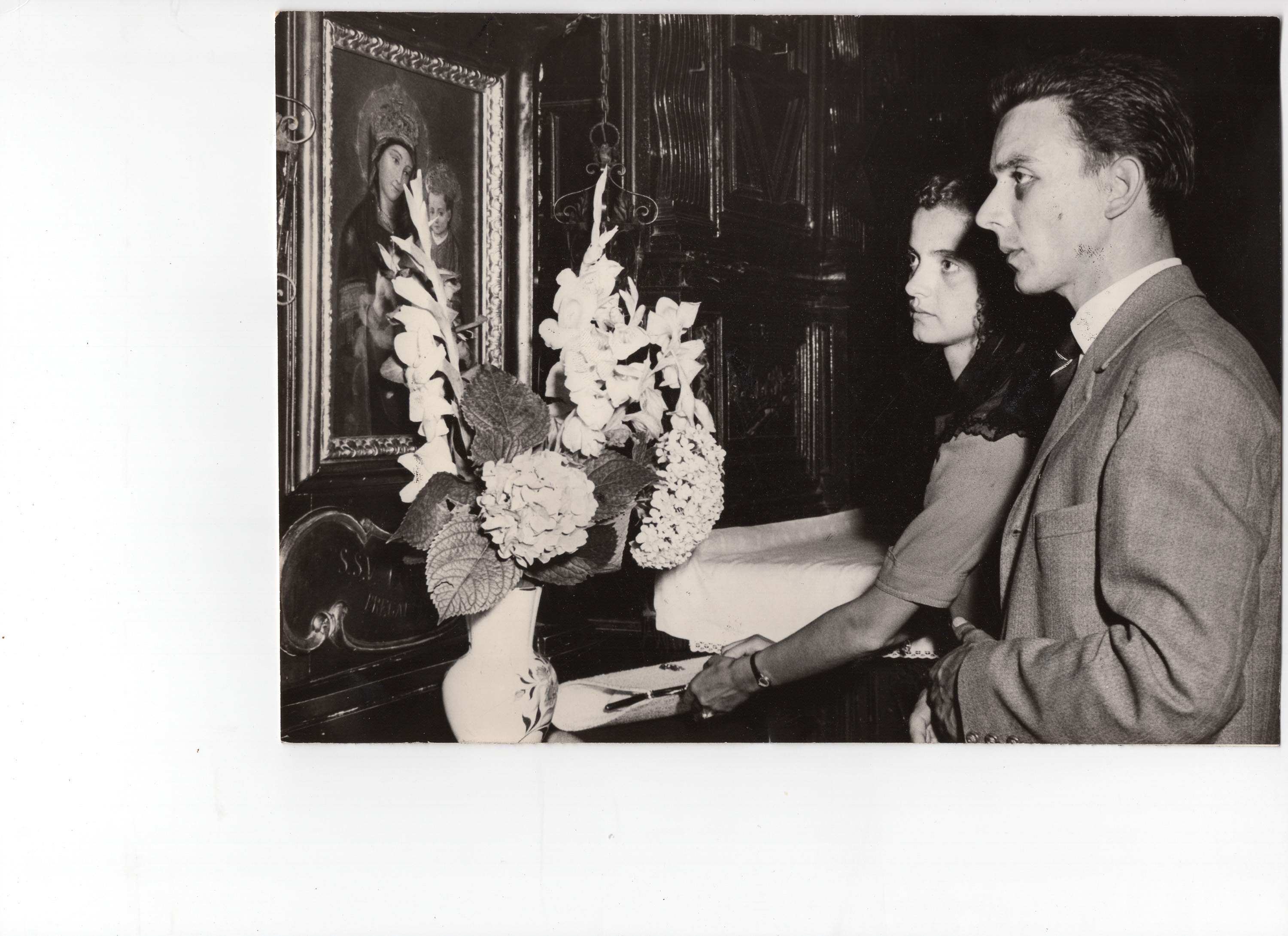 Aldo Cugini e la fidanzata alla Consolata dopo la scarcerazione