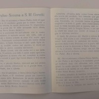 Foglietto liturgico per un triduo o una novena a Santa Maria Goretti