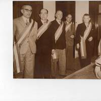 I giudici popolari del processo Chiabodo: Garbagnati, Sierin, Carrel, Faltot, Mascarello, Gal (da sinistra)