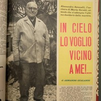 Reportage di un incontro con Alessandro Serenelli, l'assassino pentito e devoto di Santa Maria Goretti