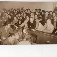 L'aula affollata al processo Chiabodo